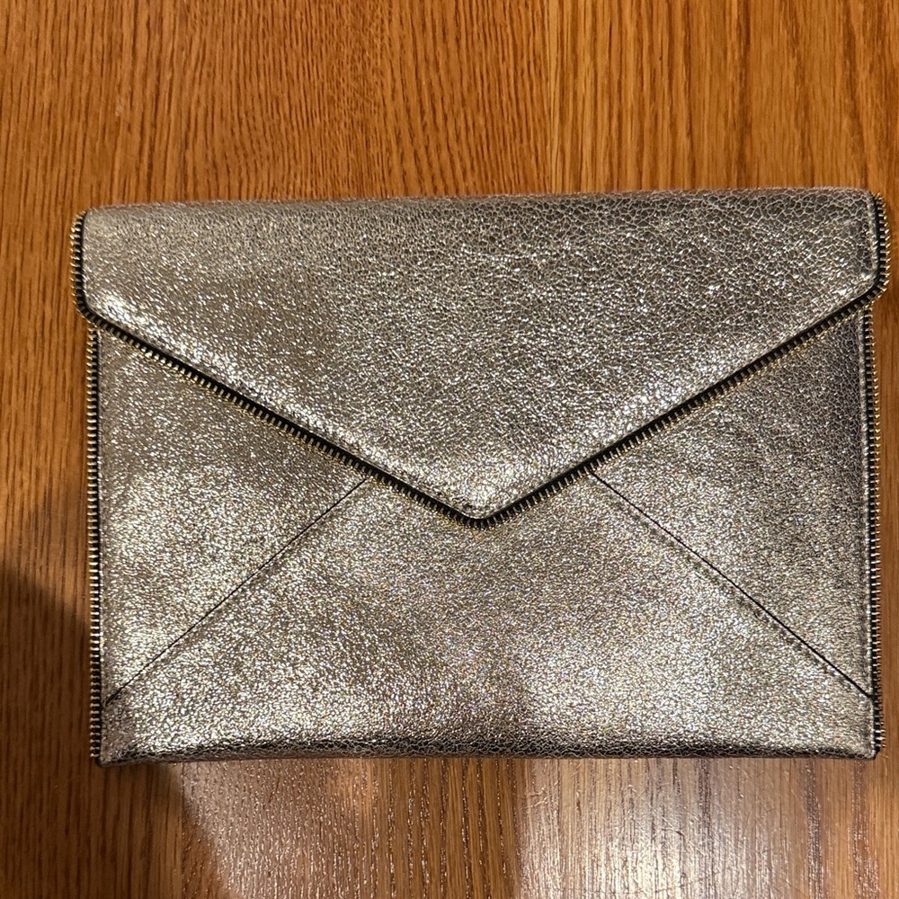 Rebecca Minkoff Shimmering Silver Clutch